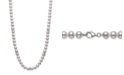 Macy's Cultured Freshwater Pearl 7-8mm AA Quality and Cubic Zirconia Accent Necklace in Sterling Silver, 18"